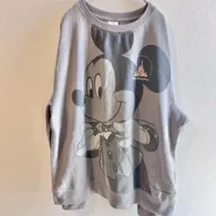 USA古着　ディズニーワールド　ミッキーマウス　ビッグプリント　スウェット　3L