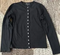 agnes b. ENFANT カーディガン 黒 12ans 裏起毛なし