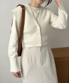 louren新品タグ付き】Vネック ニットベスト 完売色ベージュ - メルカリ