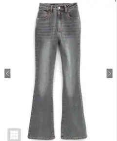 セミフレアデニムパンツ[cu508] XS グレー