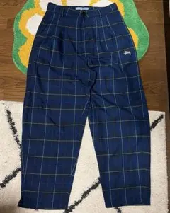 stussy チェック柄 テーパードパンツのサムネイル