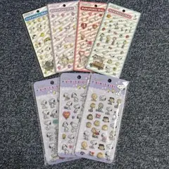 新品 未使用 PEANUTS スヌーピー ぷくぷくシール 7種類