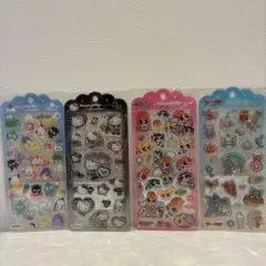 ドロップジュエリーシール　ハピダンブイ　キティ　パワパフガールズ　トムとジェリー