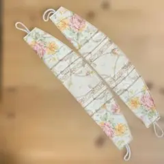 カーテンタッセル 2本セット 花柄 ローズ柄