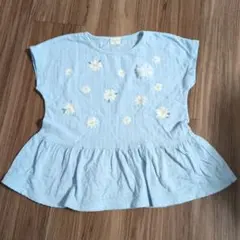 SIMPLEFREE 花柄刺繍 Tシャツ 120