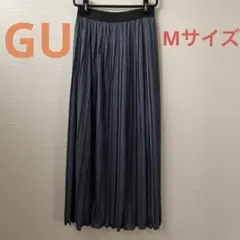 新品❗️値下げ❗️GU グレー プリーツロングスカート 裏地あり