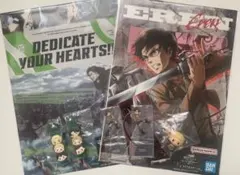 進撃の巨人　一番くじ　アクリルスタンド　クリアポスター　エレン　リヴァイ　他