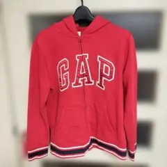 OLD GAP ジップアップパーカー アーチロゴ 赤 白 紺　y2k