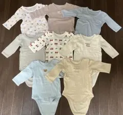 ロンパース肌着 80 長袖 8枚セット