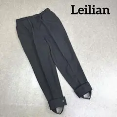 Leilian レリアン 微ストレッチ カジュアルパンツ グレー
