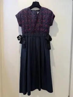 美品　PINORE ピノーレ　刺繍　スカラップ　ワンピース　ネイビー　40 美品 PINORE ピノーレ 刺繍 スカラップ ワンピース ネイビー 40 - メルカリ