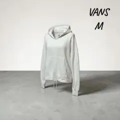 VANS バンズ パーカー Mオフホワイト USA国旗ロゴ ビッグロゴ フーディのサムネイル