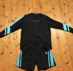 CRONOS クロノス セットアップ　ロンT ハーフパンツ S ブラック×ブルー