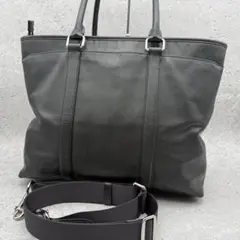 COACH F54758 メトロポリタン トートバッグ2WAY レザー ネイビー