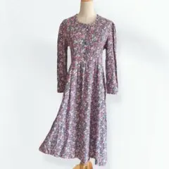 ローラアシュレイ　花柄　ヴィンテージ　ロングワンピース 11号 L