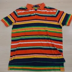 Polo by Ralph Lauren XL ポロシャツ オレンジストライプ