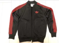adidas SST トラックジャケット　ブラック/レッド　L