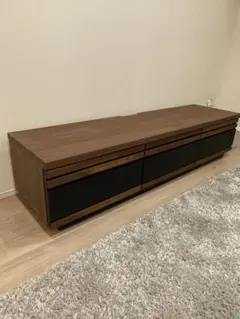 テレビボード クローガ 150cm ローボード 木目調×ブラックガラス 完成品 テレビボード クローガ 150cm ローボード 木目調×ブラックガラス 完成