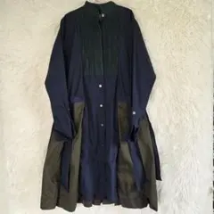 【極美品】sacai 異素材切替プリーツシャツワンピース M 美品 sacai 異素材切替プリーツシャツワンピース M 美品 - メルカリ