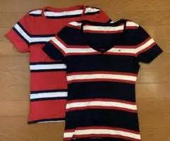 トミーヒルフィガー VネックTシャツ 2枚セット【ほぼ未使用品】