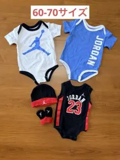 【美品】JORDANロンパースセット（帽子・靴下付き）