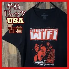 プリント メンズ L ブラック メンズ USA古着 半袖 Tシャツ