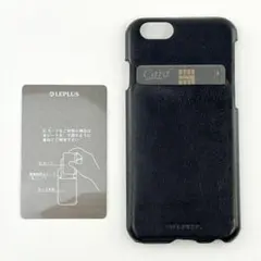 iPhone6 6s 耐衝撃 PUレザー ブラック 黒 カード収納 シンプル