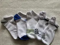 Mizunoとadidas メンズソックス5足　24〜26㎝・25〜27㎝