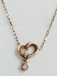 ✨新品未使用✨【4℃】K10PG ダイヤモンドネックレス