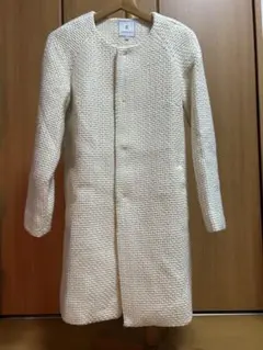 ロペピクニック ノーカラーコート　38 アイボリー