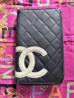 CHANEL カンボンライン　ラウンドファスナー　長財布