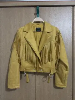 フリンジ ジャケット 古着 70s名門 Ms Pioneer フリンジ本革レザー