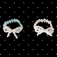 ビーズリングハンドメイド 羽 ウィッシュコア バレエコア 星 y2k 森ガール