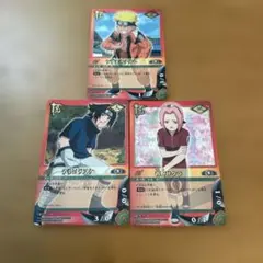 NARUTOカードゲーム うずまきナルト うちはサスケ 春野サクラ