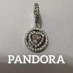PANDORA スパークリングハート ダブルダングル チャーム