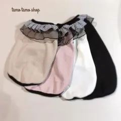 オーダー専用♡チェックレース付きワッフルタンク 4色 XXS〜 犬服 フリル