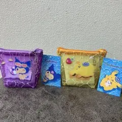 サンリオ　ボールチェーン付きミニポーチ　クロミ　ポムポムプリン　2個セット