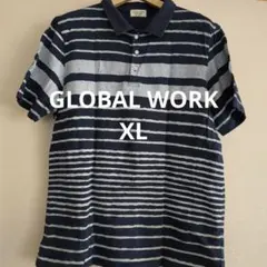 GLOBAL WORK ポロシャツ XL 紺 半袖 メンズのサムネイル