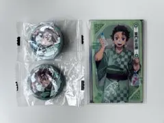 【新品・未使用】 鬼滅の刃 竈門炭治郎 クリアシート 缶バッジ 計２点