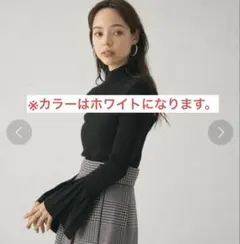 23年】ANAYI◇ラッフルスリーブリブニットプルオーバー - メルカリ