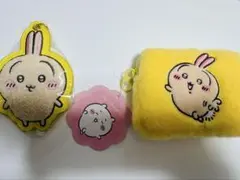【未使用】ちいかわ ふわふわミニポーチ サガラ刺繍キーホルダー うさぎ 2個