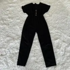 【1点物】SHEIN 黒 オールインワン サロペット Lサイズ 半袖 夏服のサムネイル