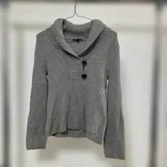 23区リブ編みグレーセーター 38