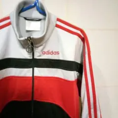 80s adidas トラックジャケット　白タグ　万国旗