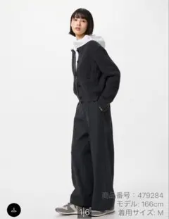 未使用 ダークグレー ワイドパンツ XXLサイズ