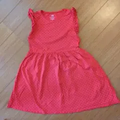 H&M 赤 ドット柄 ワンピース 122/128