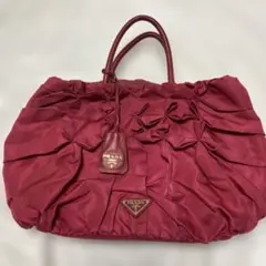 PRADAテスート　リボントートバッグローズ