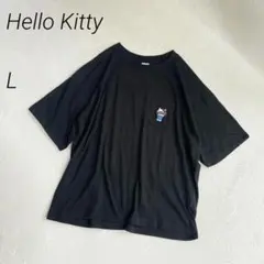 HelloKitty　クルーネックTシャツ　胸ポケット　コットン混　半袖　刺繍のサムネイル