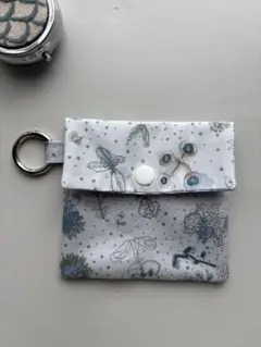 ミナペルホネン リバティ ポーチ サニタリーケース ハンドメイド カラビナ付き