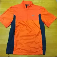 人気のNikeGolf 半袖ハーフジップジャケット オレンジ ブラック